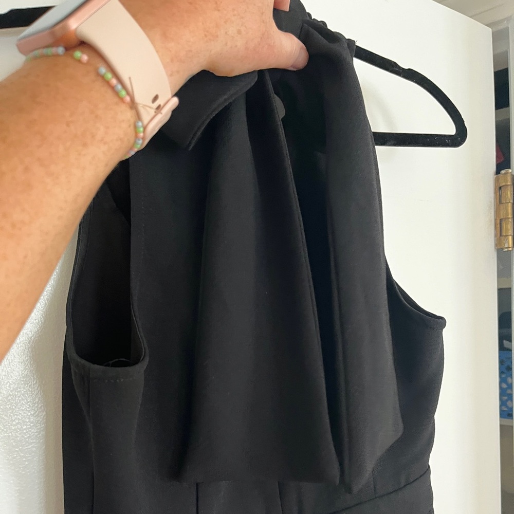 Black Ruffle Neck Romper - Picture 4 of 6
